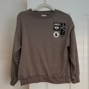 Zara Brown Crewneck Youth Boys Sweater